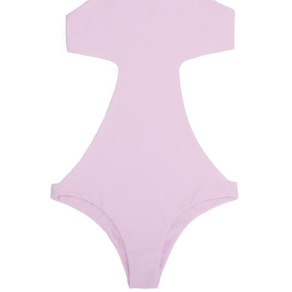 NEW $218 MIKOH Osaka Cutout‎ One-Piece Swimsuit in Taro Lilac [SZ Medium ] - Picture 7 of 8